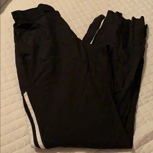 adidas Black & White Zippered Track Pants